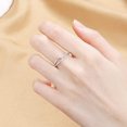 thumbnail image 4 of GFDYREE 925 Sterling Silver Ring Smooth Plain Cubic Zircon Ring Open Adjustable Rings Polished Minimalism Stackable Dainty Statement Promise Eternity Wedding Band, 4 of 7
