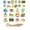 B, variant on Back to School Wooden Hanging Ornaments, 12Packs Colorful Print for Classroom Decor A