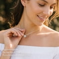 thumbnail image 3 of MomentWish 0.5 Carat Moissanite Dance Pendant Necklaces 18K White Gold Plated Christmas Anniversary Gift for Women, 3 of 8