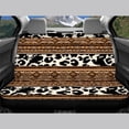 thumbnail image 3 of Psesaysky Rear Bench Seat Covers with Cowhide Geometric Pattern, Comfortable Dirt and Scratch Proof Stretch Covers for SUV Truck Van, 2 Pack Set, 3 of 7