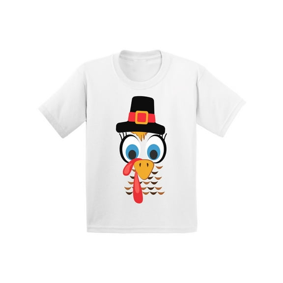 Awkward Styles Boys Turkey Shirt Toddler Thanksgiving Turkey Face T-shirt