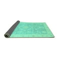 thumbnail image 2 of Ahgly Company Indoor Square Oriental Turquoise Blue Modern Area Rugs, 5' Square, 2 of 4