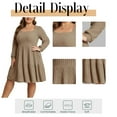 thumbnail image 6 of Cuteduck Women's Plus Size Fall Sweater Dress Long Sleeve Babydoll Dresses with Pocket, 1X-5X, 6 of 8