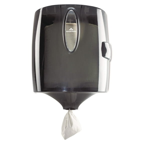 Center-Pull Paper Towel Dispenser, 9.9 x 10 x 10.5, Translucent Smoke