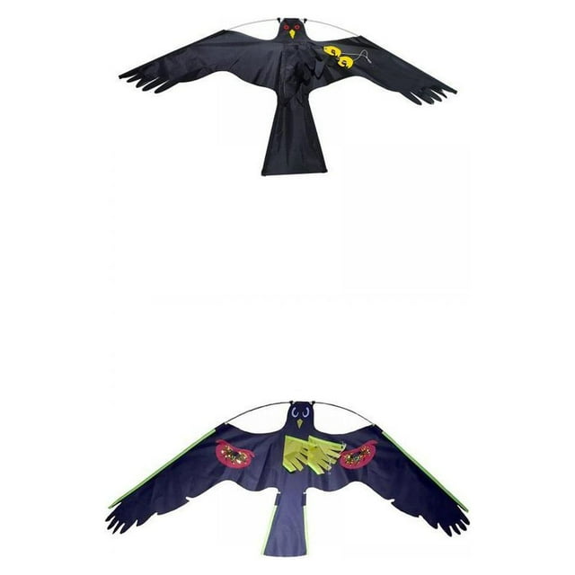 DOLITY 2x Répulsif Réaliste Aigle Cerf-Volant Épouvantail Pigeon Leurre avec Il Réfléchissant
