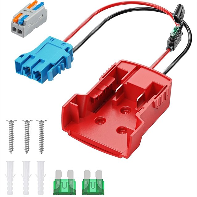 Adaptador de rueda eléctrica para batería Milwaukee M18, con arnés