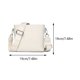 thumbnail image 2 of Bolso Hombro Cuero Genuino Bandolera Suave Tipo Cartera para Mujer () Blanco, 2 of 6