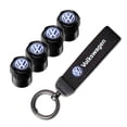 thumbnail image 2 of Tapas de válvula de rueda de neumático de coche, cubierta de gamuza, llavero de anillo para Volkswagen Polo Tiguan Passat T-ROC Golf Atlas, accesorios, 2 of 5