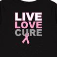 thumbnail image 4 of Inktastic Live Love Cure Breast Cancer Boys or Girls Long Sleeve Toddler T-Shirt, 4 of 5