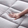 thumbnail image 3 of VENTORA Fitted Pillow‑Top Mattress Topper, Quilted Down‑Alternative Mattress Pad Cover With 18‑Inch Deep Pocket, Box‑Stitched Breathable, 3 of 7