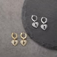 thumbnail image 3 of HOOUN 18K Gold Plated Rhinestine Broken Heart Earrings Stud High Quality Jewelry-Silver, 3 of 8
