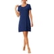 thumbnail image 2 of INSPIRE CHIC Camisón de Mujer de Manga Corta con Volantes, Vestido de Noche, Ropa de Casa, Camisones XL Azul, 2 of 6