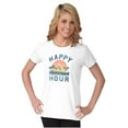 thumbnail image 4 of Happy Hour Beach Vacay Vibes Drinking Womens Slim Fit Graphic Tee Brisco Brands X, 4 of 5