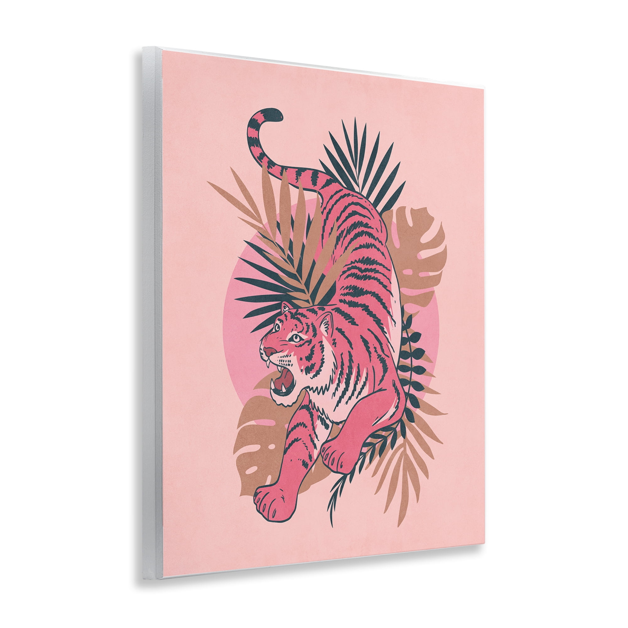 Stupell Industries Muted Retro Tiger Animals Painting Unframed Art Print Wall Art, 11 x 14