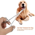 thumbnail image 1 of Pinzas de limpieza de punta curva, tijeras para el cuidado de mascotas, pinzas, pinzas para el pelo de las orejas, para perros y gatos de 5,5/4,9 pulgadas para pelo grande, 1 of 5