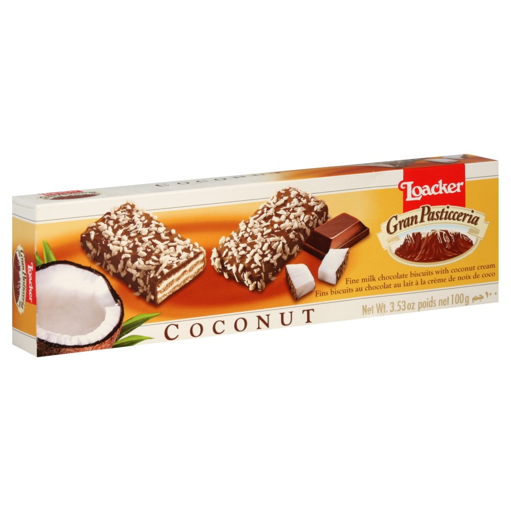 Loacker Gran Pasticceria Biscuits, Coconut, 3.53 Oz