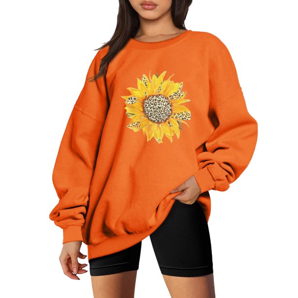 Gibobby Sudaderas con cremallera Suéter holgado de otoño e invierno para mujer, sin capucha con manga de hombro de Color sólido (Anaranjado, S)