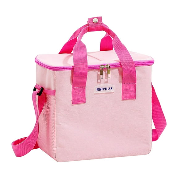 Eoozwa Oxford Cloth Insulated Lunch Bag Portable Shoulder Thermal Tote with Leak Proof Polyester Lining, Reusable Cooler Carrier for Outdoor Picnic Work, Handheld Food Container Bag