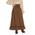 thumbnail image 3 of Allegra K Maxi Skirt for Women's High Waist Vintage 1950s Swing Skirts, 3 of 6
