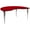 Red, variant on Flash Furniture 48''W x 96''L Kidney Yellow Thermal Laminate Activity Table - Standard Height Adjustable Legs