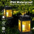 thumbnail image 2 of Bincy Brown Solar Powered Outdoor Hanging Lanterns, LED Decorative, Unique Design, 2 of 9