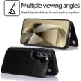 thumbnail image 2 of Design for Galaxy S24 5G Case with Credit Card Holder Slot PU Leather Wallet Phone Cases Stand Kickstand Durable Shockproof Protective Cover for Samsung S 24 Women Men 6.1 inch Black, 2 of 13