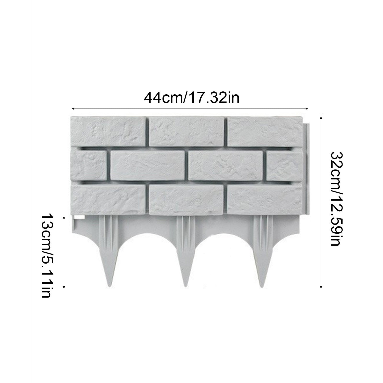 Plastic Garden Fence Panel, Modular Connectable Picket Fencing for Villa Courtyard & Vegetable Garden, Landscaping Border Edging, 17.32" x 12.6", AKLJWH