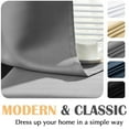 Curtainking Room Darkening Gray Blackout Curtains, Solid Bedroom