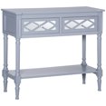 thumbnail image 1 of HOMCOM Vintage Console Table with Mirrored Drawers, Retro Sofa Table for Living Room, Hallway, Grey, 1 of 10