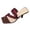 Red, variant on Rokment Women's Stiletto High Heels Dress Sandals Fashion Casual Suede Square Open Toe Slip on Pumps Dressy Heeled Slides for Ladies Bride Wedding 2026 Beige Size 6
