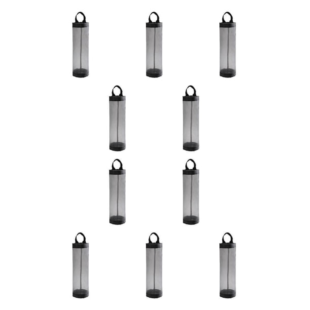 Kearding Soporte para bolsa de comestibles, organización de pared, almacenamiento, apertura inferior, dispensador, puerta trasera, entrada, cubierta de Gris 10piezas Kearding CBP285370