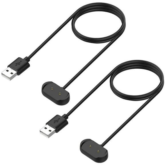 XIHAMA Charger for Amazfit Bip 5, Bip 3 Pro, BIP U Pro, T-Rex Pro, GTS 4 Mini, GTS 2 Mini, GTS 2e, GTS 2, GTR 2e, GTR 2 Smart Watch - Replacement Magnetic Charging Cable USB Cord [2-Pack, 1m/3.3ft]