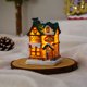 thumbnail image 1 of Microstar-casa navideña brillante, Mini casa de resina con luz LED, regalo de Navidad, decoración de mesa, adorno de escritorio, 1 of 4