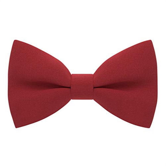 Red Bow Tie Boys Cute Red Bow Ties for Mens Boys Girls Women's Expands Our Color Line - Fabric Adjustable Pre-tied Fashion Deep Dark Red Clip on Bowties in shop Bow Tie House (Medium, Red)