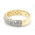 thumbnail image 4 of AFFY 1CT Moissanite Diamond 3 Row Eternity Wedding Band Ring For Women 14K Yellow Gold over Silver-6.5, 4 of 8