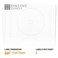 thumbnail image 2 of 4.65 Inch Full-Face CD/DVD Labels & Spine Label - Inkjet/Laser Printer - Online Labels (500 Sheet Pack), 2 of 7
