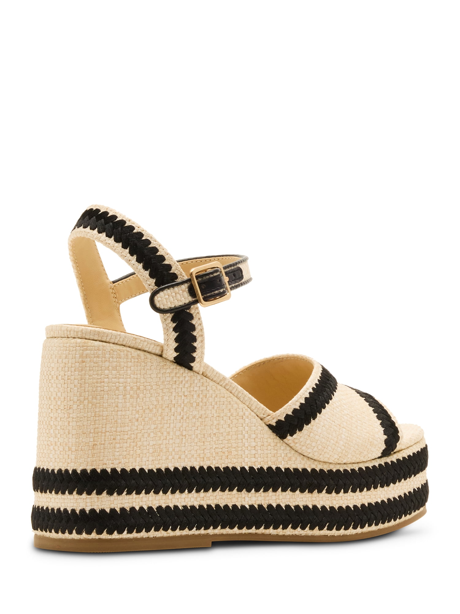 Madden Girl Women's Norree Linen Wedge Sandal with Ankle Strap