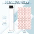 thumbnail image 2 of 30ml Test Tubes with Caps, 12Pcs 22x120mm Glass Clear Flat Bottom Test Tube Containers with Plastic Cap for Bead Party Candy Bath Salt Storage Scientific Experiment Plant(Black), 2 of 6