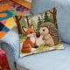 thumbnail image 5 of Uuiauoio Cute Animals Decorative Throw Pillow Cover , Animals Family Animals Outdoor Pillow Cases Square Standard Cushion Cover for Sofa Couch Bed Car 17.72x17.72 inch, 5 of 6