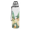 thumbnail image 2 of St-patrick's Day Gnomes Leaves Sports Water Bottle Portable Travel Mug 32oz BPA Free Leak Proof Straw Transparent Tritan for Gym Yoga Cycling Camping, 2 of 7