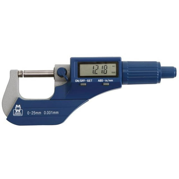 Moore & Wright - MW200-01DBL Digital External Micrometer 0-25mm/0-1in 0.001mm/.00005in