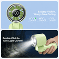 thumbnail image 6 of Portable Fan, 3 IN 1 5000mAh Rechargeable Mini Handheld Fan with 100 Speeds Air Turbo Personal Fan for Indoor Outdoor Travel (Green), 6 of 13