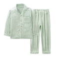 thumbnail image 1 of Gibobby Conjunto 2 uds. de Sudadera y Pantalón Niños pequeños, niñas, niños, invierno, manga larga, bolsillo, Tops, abrigo, pantalones(Verde, 6-7 Años), 1 of 4