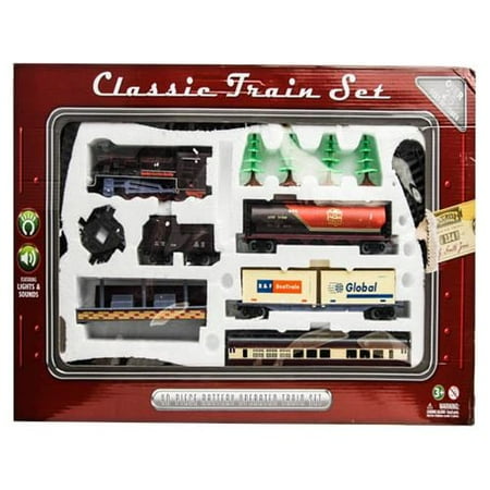 Wowtoyz Classic Model Train Set Ready to Run 2 Years & Up with Passenger Car 3.97 lb 40 Piece