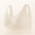thumbnail image 4 of Kvture Supportive Bras for Older Women Seamless Wireless Push Up No Underwire Full Coverage Comfortable Bralette White Bra M, 4 of 7