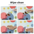 thumbnail image 4 of Nawypu Modern Abstract Edged Table Cover, Watercolor Style Colorful Circles Pattern Wipeable Table Cloth Cover for Holiday Home Picnic Party Wedding Buffet Parties Camping Round, 4 of 7