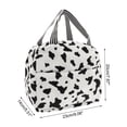 thumbnail image 5 of Unique Bargains 1 Pc Portable Insulated Lunch Tote for Work 9.06"x5.51"x7.87" Black White, 5 of 5