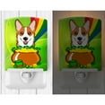thumbnail image 2 of Caroline's Treasures BB1998CNL Red Corgi St. Patrick's Day Ceramic Night Light, 6x4x3", multicolor, 2 of 2