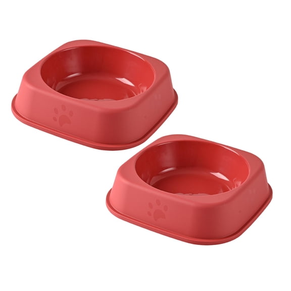 2 Pcs Dog Bowls, Puppy Feeding Bowl for Small Dogs, Cat Feeder Bowl, Whisker Friendly Design Preventing Choking, Reusable Pet Food Water Bowls, 4 Colors Available for Home, Party, 8.7"