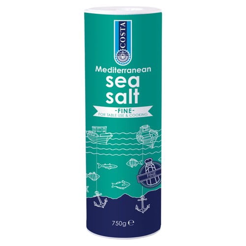 Costa Fine Sea Salt 750g, British Import (Pack of 2)